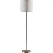 LINDBY gulvlampe Parsa, hvit, tekstil, høyde 167 cm, E27
