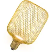 Osram Decor LED Flat Square E27 3,5W gull 2,700K metall