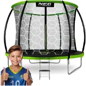 Neo-Sport 8 fot / 252 cm trampoline med innvendig nett „“