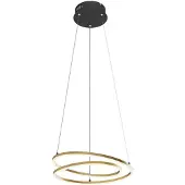 LINDBY LED-hengelampe Davian, messingfarget, 49 cm, dimbar
