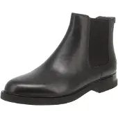 Camper for woman. K400299-001 Leather ankle boots Iman Black (40), Flat, None, Casual