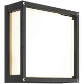 LUCANDE utendørs vegglampe Aurelien, antrasitt, metall, 25x 25cm