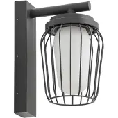 LUCANDE utendørs vegglampe Chandan, 30 cm, antrasitt, aluminium
