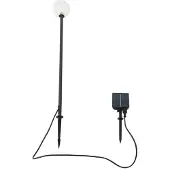 LINDBY LED-solcellelampe Brindley, svart, glass, IP65