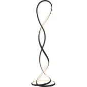 Paul Neuhaus LED-gulvlampe Twist, svart, høyde 143 cm
