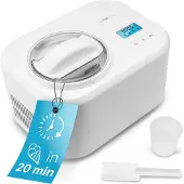 Clatronic ICM 3799 iskremmaskin, kompressor, 25 min, LCD, hvit