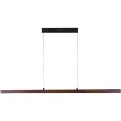 LUCANDE LED-hengelampe Nihalo, valnøtt, 122 cm, dimbar, CCT