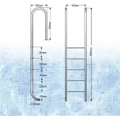 AstralPool Muro Aisi304 Bassengstige 5 Trinn