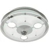 Eglo Cabi - Taklampe - LED-pære for søkelys x 3 - GU10 - 3 W (ekvivalent 23 W) - klasse A+ - varmt hvitt lys - 3000 K - blank, krom, satenghvit