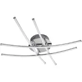 LINDBY LED-taklampe Yael, kromfarget, metall, 67 cm lang