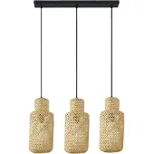 LINDBY Venora hengelampe, langstrakt, 3 lyskilder, 15 cm, bambus