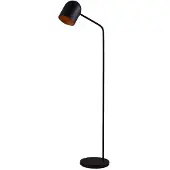 LINDBY Morik gulvlampe, 1 lyskilde, svart/gull, metall