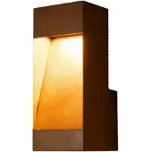 Konstsmide Utendørs LED-vegglampe Rho, rustfarget, høyde 28 cm, metall, IP54