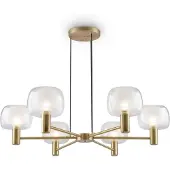 Maytoni Vision pendellampe, gull, seks lamper