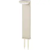 LINDBY LED-solcelledrevet sokkellampe Eleazar, beige, aluminium, sensor