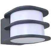 LINDBY Smart LED-utendørs vegglampe Fyra, rund, CCT, RGB, Tuya