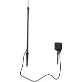 LINDBY LED-solcellelampe Balian, svart, aluminium, 3000 K