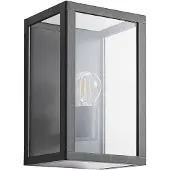 LINDBY utendørs vegglampe Giavanna, 28 cm, antrasitt, IP44, E27
