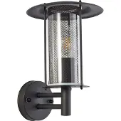 Brilliant Detroit utendørs vegglampe, matt svart, metall, plast