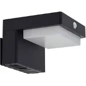 LINDBY LED-solcellelampe til veggmontering, Eleazar, svart, sensor