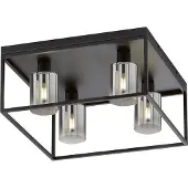 Fischer & Honsel Leuchten Taklampe Iska med ramme, 4 lyskilder