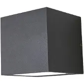 LUCANDE utendørs LED-vegglampe Merjem, 12 cm, ned, IP54