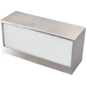 LINDBY utendørs vegglampe Leonora, 20 cm, kantet, stål