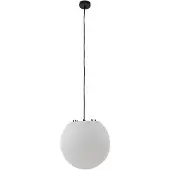 LINDBY utendørs pendellampe Alea, hvit, plast, Ø 38 cm