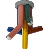 Osram taklampe Decor Straw, 5 lyskilder, stål, farget, E27