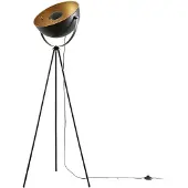 LINDBY Meline gulvlampe, svart/gull, metall, stativ