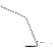 LUCANDE LED-skrivebordslampe Nicano, grå, metall, dimbar.