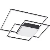LINDBY LED-taklampe Nelinka, 60 cm, svart, aluminium