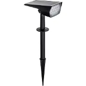 PRIOS LED-solspotlight Helier, 49 cm, svart, jordspyd