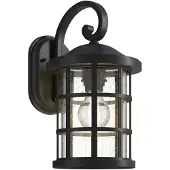 LINDBY utendørs vegglampe Ankea, svart, høyde 37 cm, IP23, E27