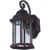 LINDBY utendørs vegglampe Daaje, rustfarget, 30,5 cm, aluminium