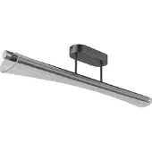 Globo LED-taklampe Malinda, klar/antracitt, 81 cm lang, CCT