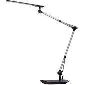 LINDBY LED-skrivebordslampe Felipe, svart, klemmesokkel
