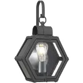 Quintiesse Utendørs vegglampe Heath bredde 26,7cm svart