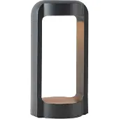 LUCANDE LED-sokkellampe Habsa, 30 cm, antrasitt, metall