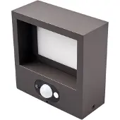 LUCANDE LED solcellelampe Mahra, antrasitt, metall, sensor