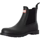 Hunter for man. MFS9016RMA Black Chelsea Commando Boots (45/46), Flat, None, Casual, PVC