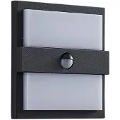 LUCANDE utendørs LED-vegglampe Gylfi, 20 cm, svart, sensor