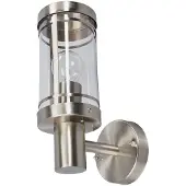 LINDBY utendørs vegglampe Djori, aluminiumfarget, stål, E27