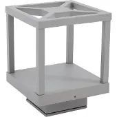 LUCANDE LED-sokkellampe Lealan, grå, metall, 23 cm, IP54