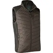 Deerhunter Moor Padded Waistcoat with knit Brown Leaf 4XL