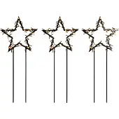 Konstsmide Konstsmide3xSvart met.star grd.stick LED 80cmSvartDekorativ julebelysningFra Homeroom