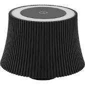 LINDBY LED-bordlampe med batteri Linor, svart, USB, berøringsdimmer