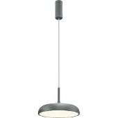 Maytoni LED-hengelampe Gerhard, grå, Ø 30 cm, metall