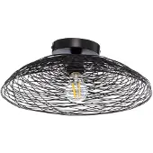 LINDBY taklampe Thorian, svart, jern, Ø 40 cm, E27
