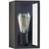 LINDBY utendørs vegglampe Filimon, antrasitt, 22 cm, IP44, E27